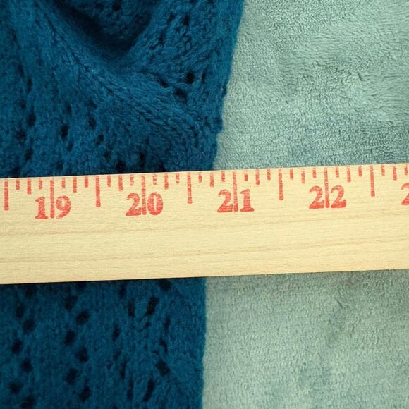 Faded Glory Sweater Womens 1X (16w) Dark Teal Long Sleeved Lightweight - Picture 7 of 8